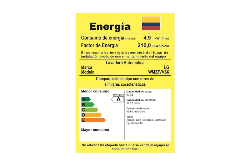 LG Lavadora Carga Frontal, 49lbs/22kg, 6Motion™ DD, TurboWash™, color Tipo Acero Inoxidable, WM22VVS6