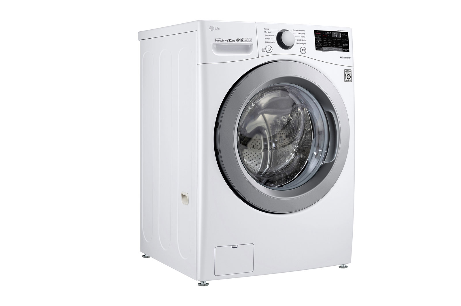 LG Lavadora Carga Frontal, 48lbs/22kg, 6MotionDD, Color Blanco, WM22WV26S