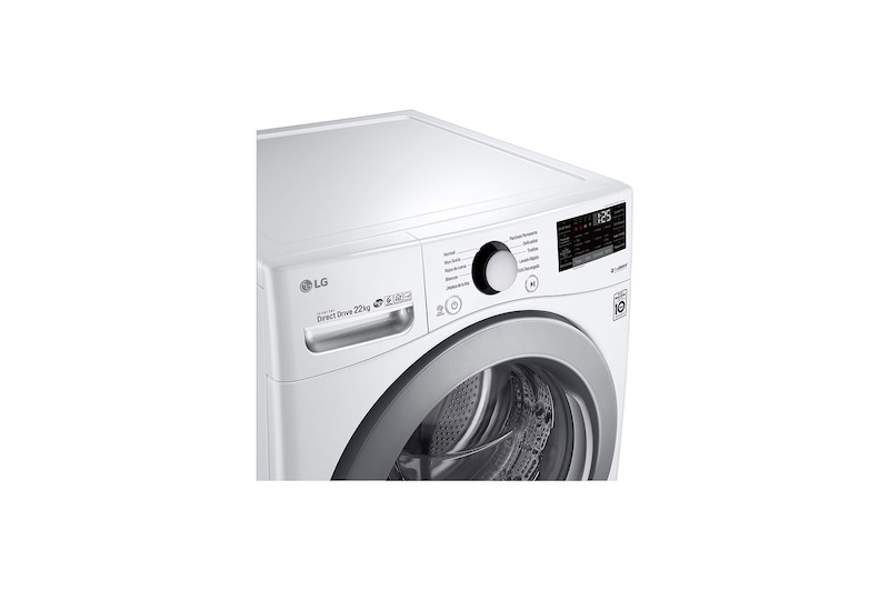 LG Lavadora Carga Frontal, 48lbs/22kg, 6MotionDD, Color Blanco, WM22WV26S