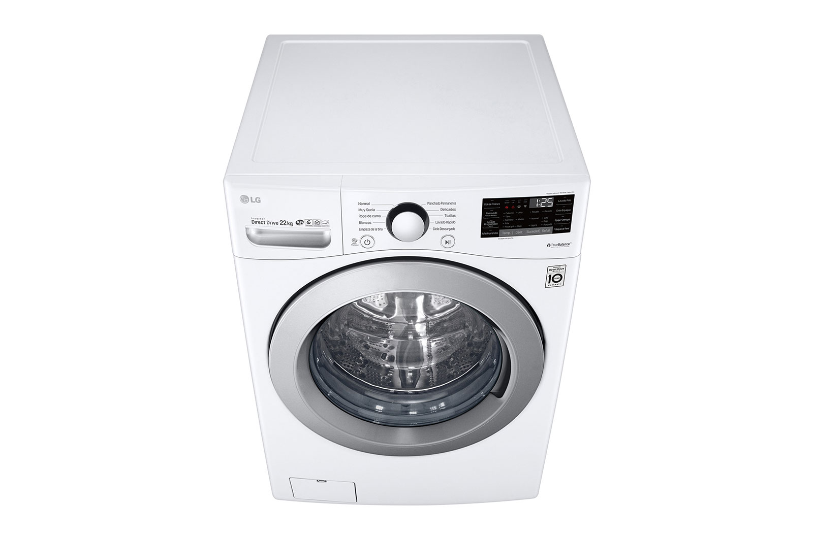 LG Lavadora Carga Frontal, 48lbs/22kg, 6MotionDD, Color Blanco, WM22WV26S
