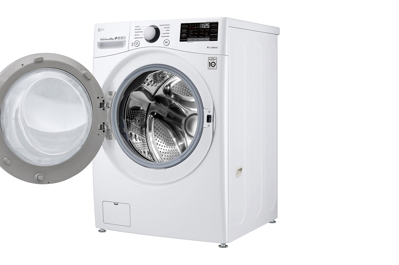 LG Lavadora Carga Frontal, 48lbs/22kg, 6MotionDD, Color Blanco, WM22WV26S