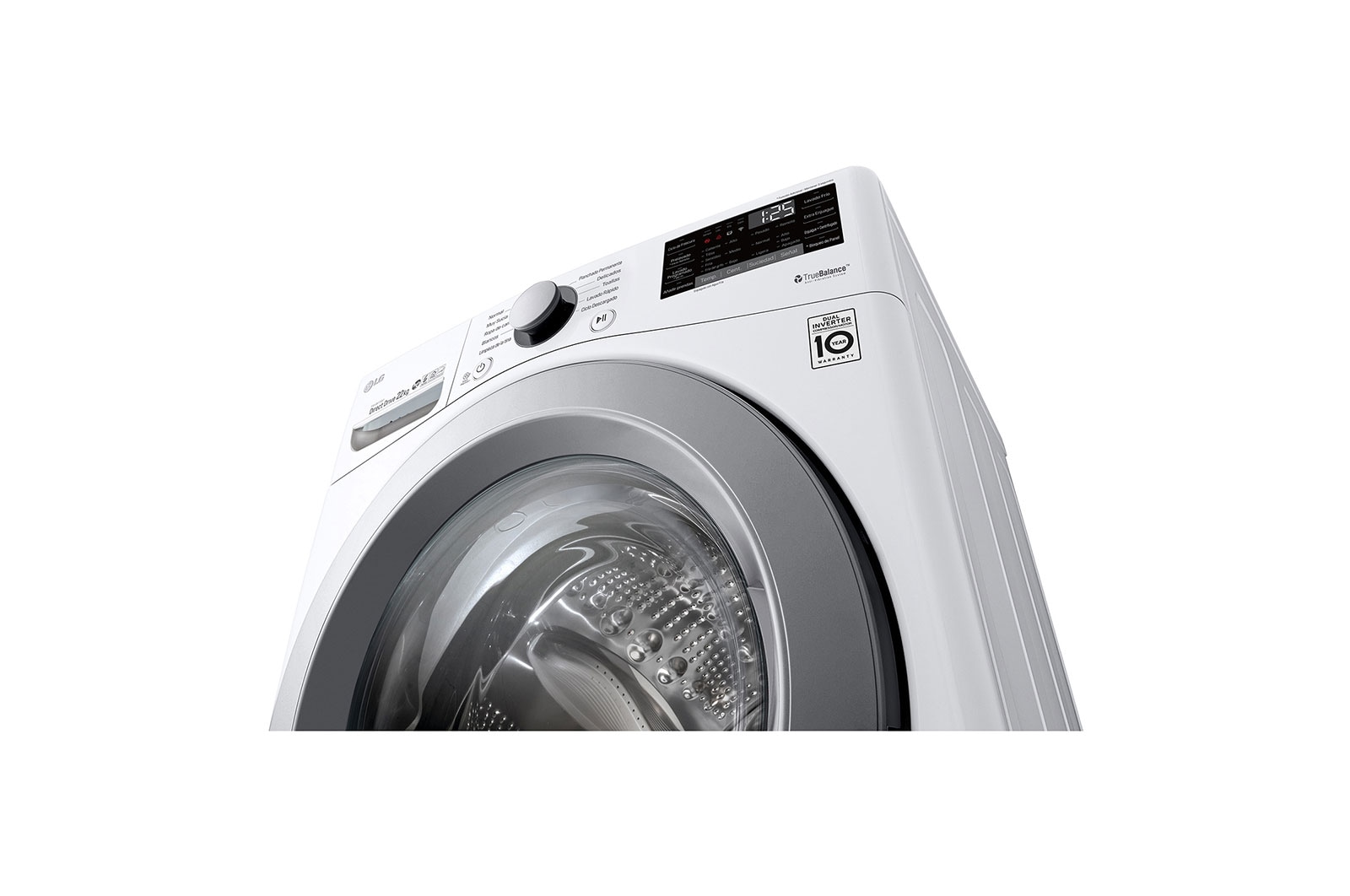 LG Lavadora Carga Frontal, 48lbs/22kg, 6MotionDD, Color Blanco, WM22WV26S