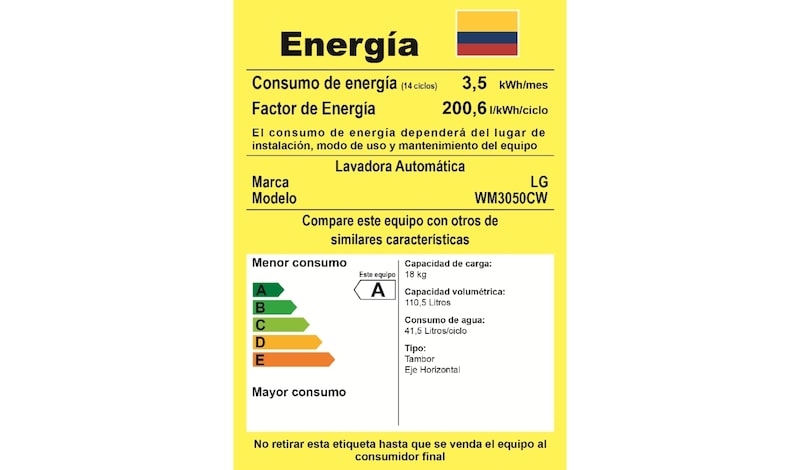 LG Lavadora Carga Frontal, 40lbs/18kg, 6MotionDD, TurboWash™, color Blanco, WM3050CW