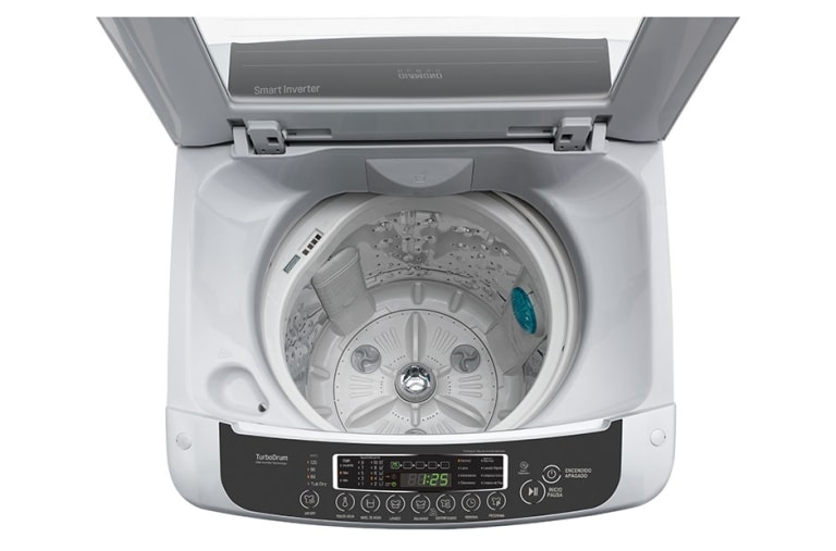 LG Lavadora LG Motor Smart Inverter, Smart Motion+Turbo Drum®, Pre-lavado+Normal, Carga Superior, 29lbs/13kg, color Gris, WT13DPB