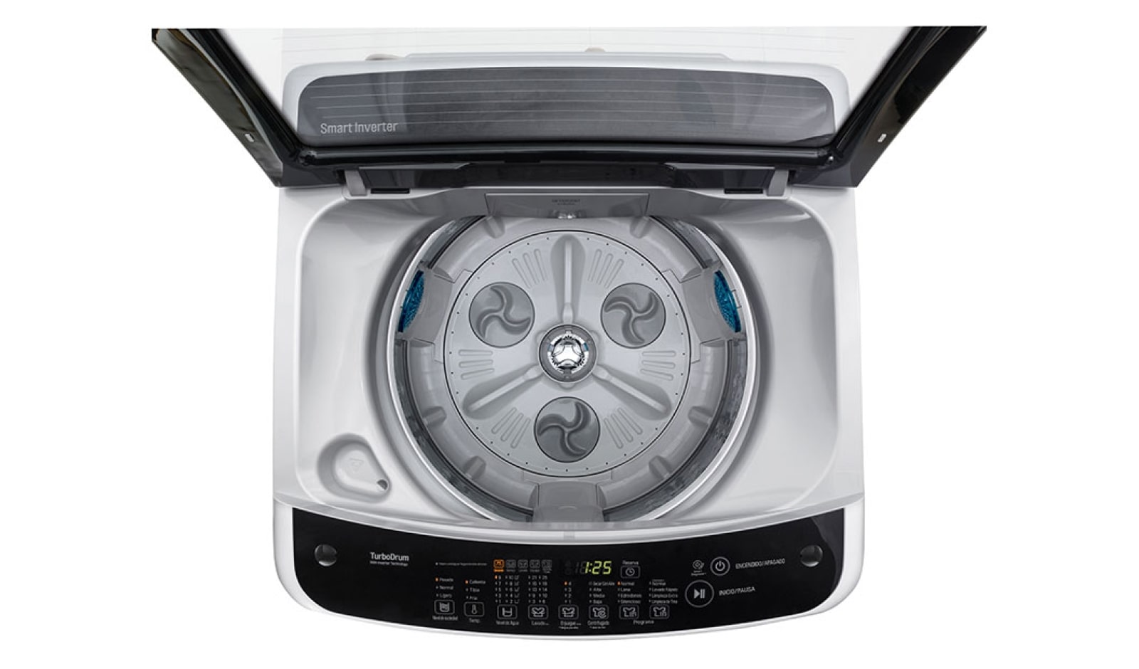 LG Lavadora LG Motor Smart Inverter, Smart Motion+Turbo Drum®, Pre-lavado+Normal, Carga Superior, 29lbs/13kg, color Gris, WT13DSB