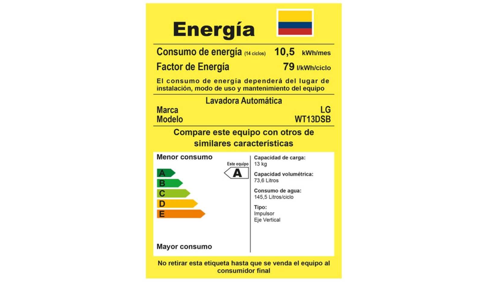 LG Lavadora LG Motor Smart Inverter, Smart Motion+Turbo Drum®, Pre-lavado+Normal, Carga Superior, 29lbs/13kg, color Gris, WT13DSB