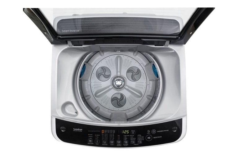 LG Lavadora LG Motor Smart Inverter, Smart Motion+Turbo Drum®, Pre-lavado+Normal, Carga Superior, 29lbs/13kg, color Gris, WT13DSB