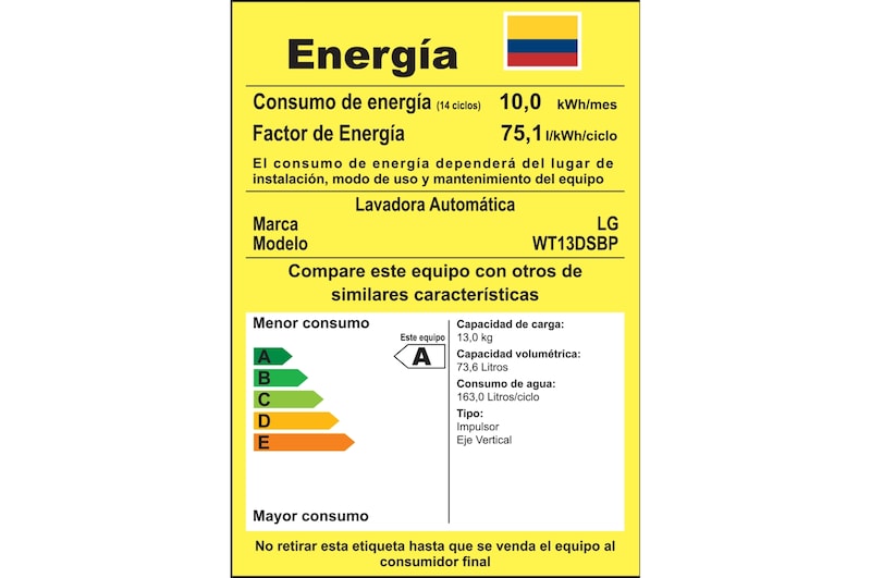 LG Lavadora Motor Smart Inverter 13Kg, Smart Motion+Turbo Drum™, Pre-lavado+Normal, Carga Superior, WT13DSBP