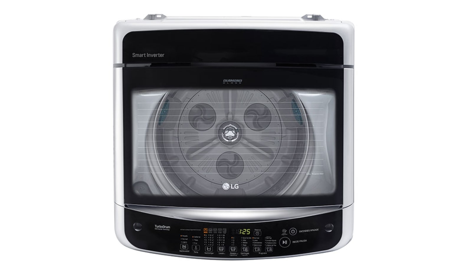 LG Lavadora LG Motor Smart Inverter, Smart Motion+Turbo Drum®, Pre-lavado+Normal, Carga Superior, 29lbs/13kg, color Gris, WT13WSB