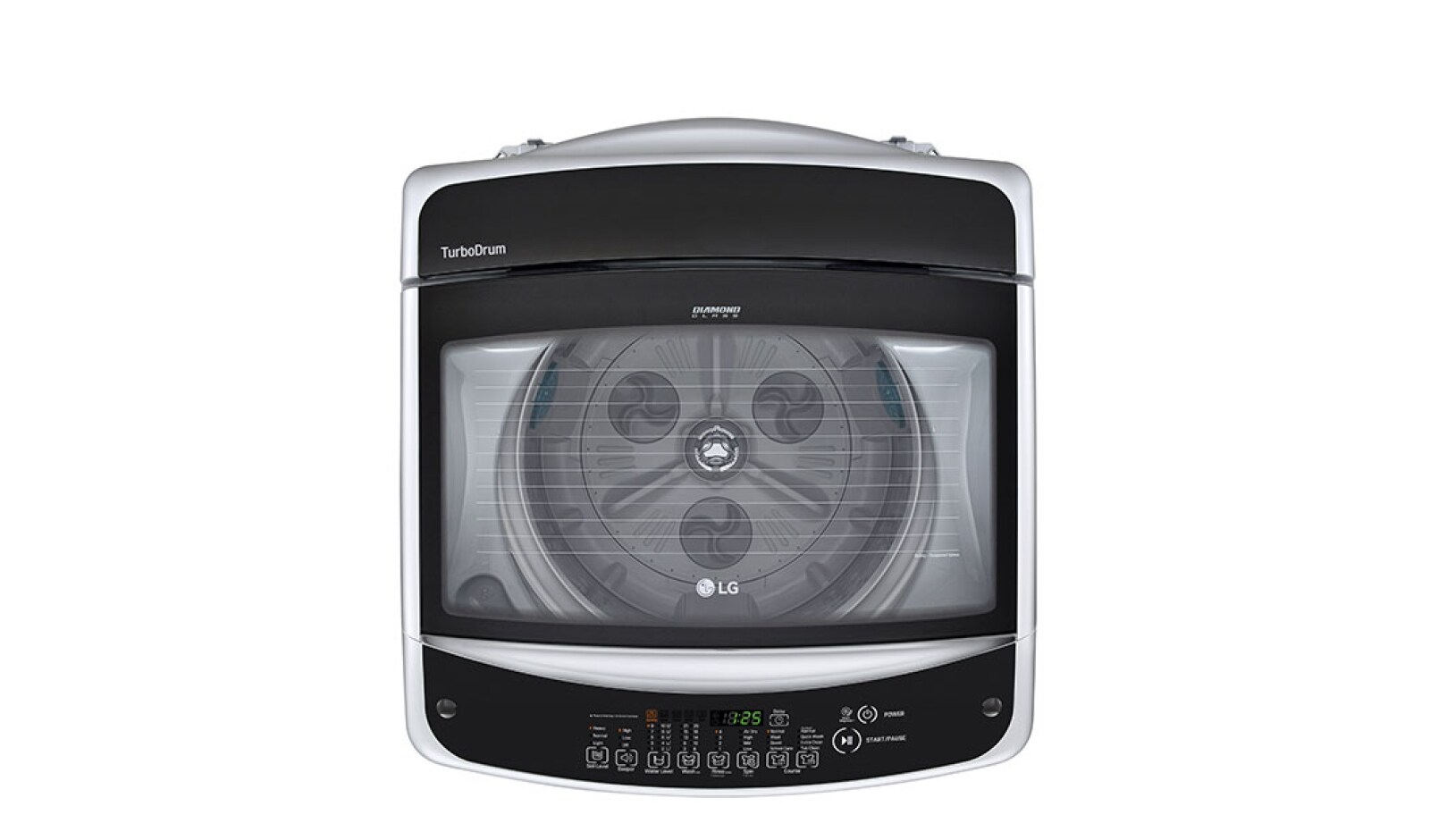 LG Lavadora LG Turbo Drum®, Auto Pre-lavado, Carga Superior, 35lbs/16kg, color Plateado, WT16SS