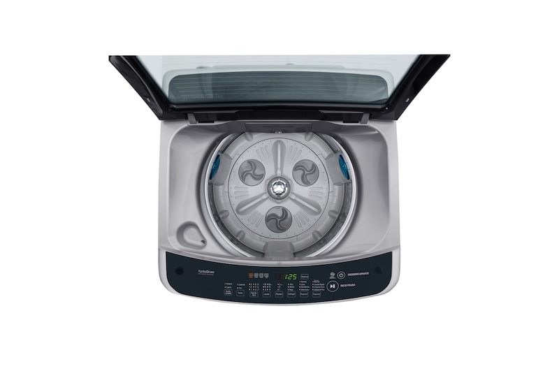 LG Lavadora LG Motor Smart Inverter, Smart Motion+Turbo Drum®, Pre-lavado+Normal, Carga Superior, 40lbs/18kg, color Gris, WT18DSBP