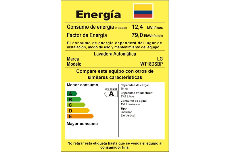 LG Lavadora LG Motor Smart Inverter, Smart Motion+Turbo Drum®, Pre-lavado+Normal, Carga Superior, 40lbs/18kg, color Gris, WT18DSBP