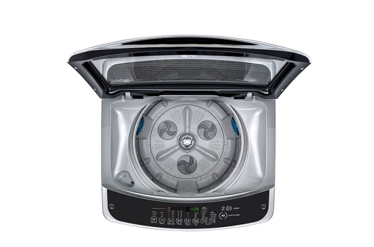 LG Lavadora LG Turbo Drum®, Auto Pre-lavado, Carga Superior, 40lbs/18kg, color Plateado, WT18SS