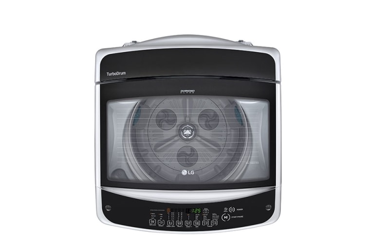 LG Lavadora LG Turbo Drum®, Auto Pre-lavado, Carga Superior, 40lbs/18kg, color Plateado, WT18SS