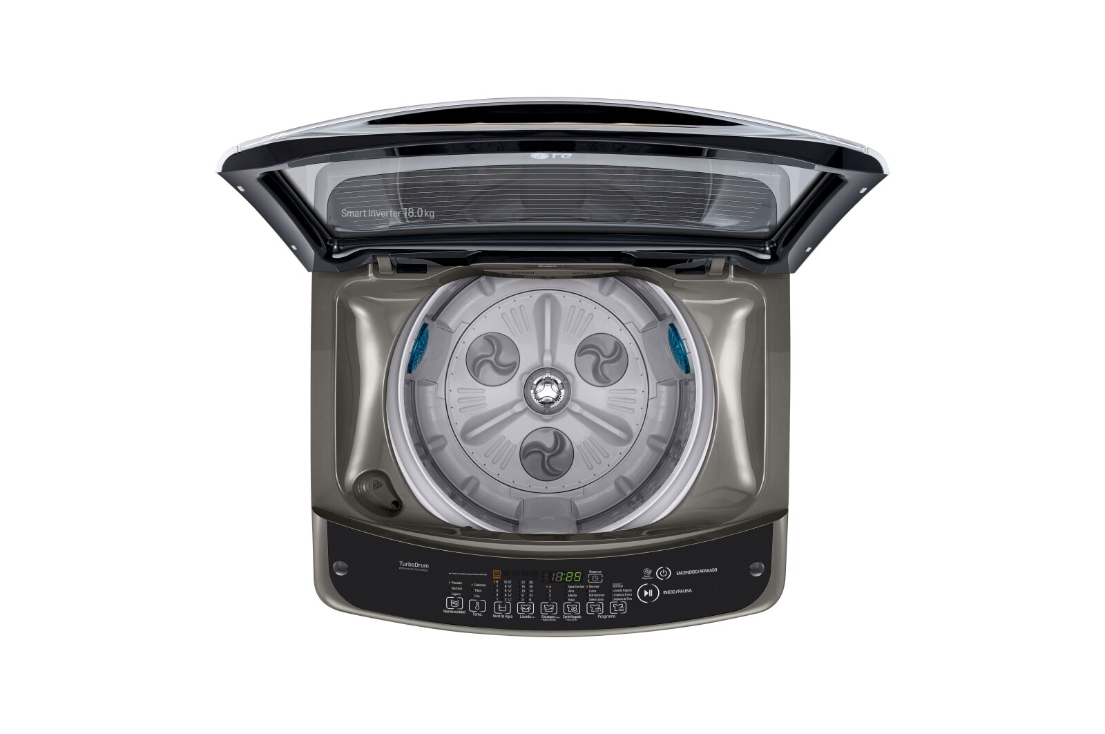 LG Lavadora de Carga Superior con motor Smart Inverter y capacidad total de 18 kilos, WT18VSB