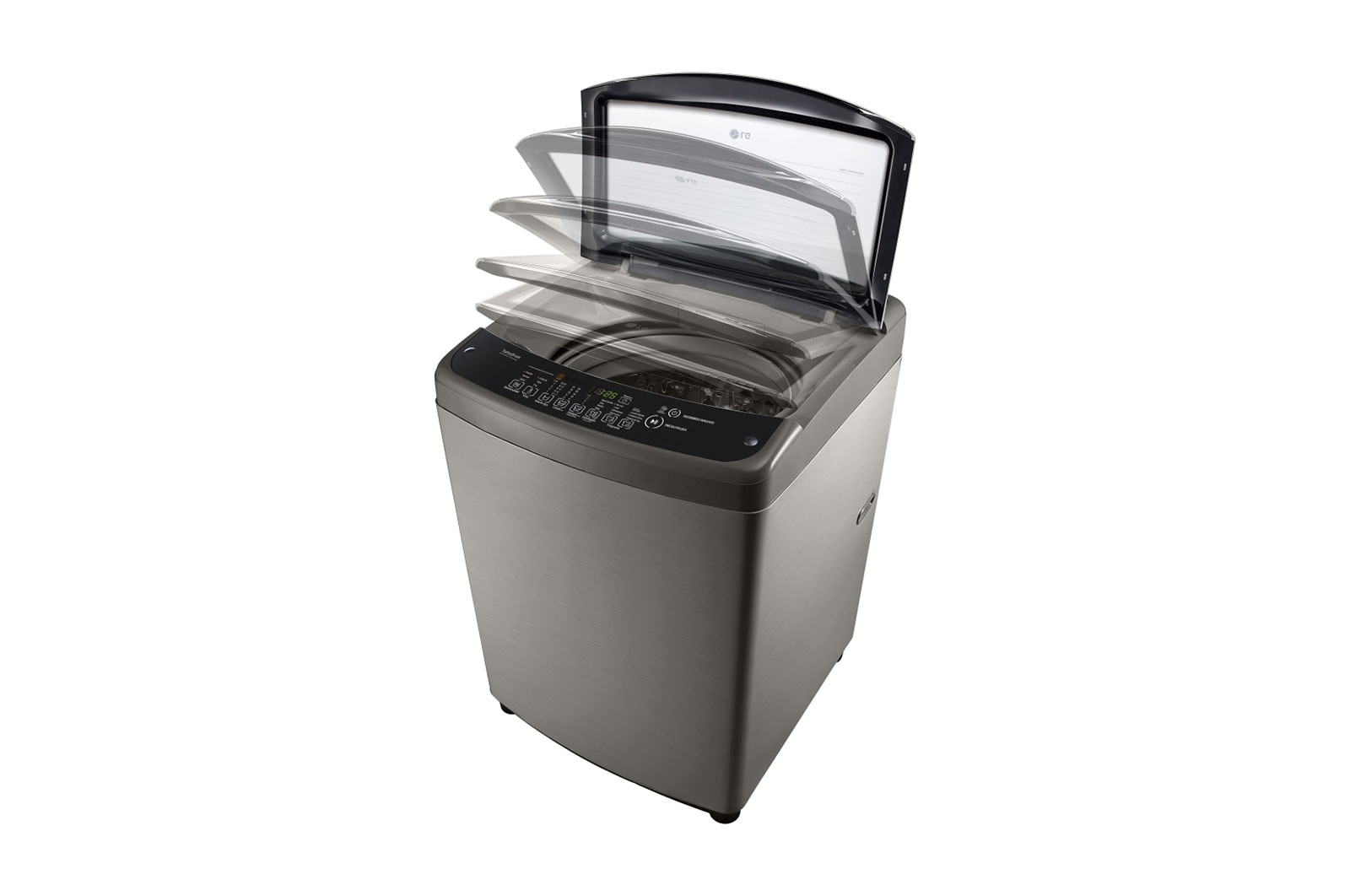 LG Lavadora de Carga Superior Acabado oscuro con motor Smart Inverter y capacidad total de 42lbs/19 kilos, WT19VSB