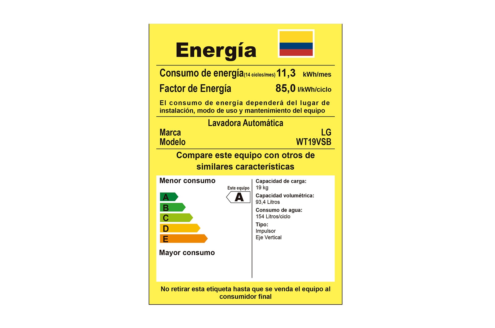 LG Lavadora de Carga Superior Acabado oscuro con motor Smart Inverter y capacidad total de 42lbs/19 kilos, WT19VSB