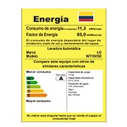 LG Lavadora de Carga Superior Acabado oscuro con motor Smart Inverter y capacidad total de 42lbs/19 kilos, WT19VSB
