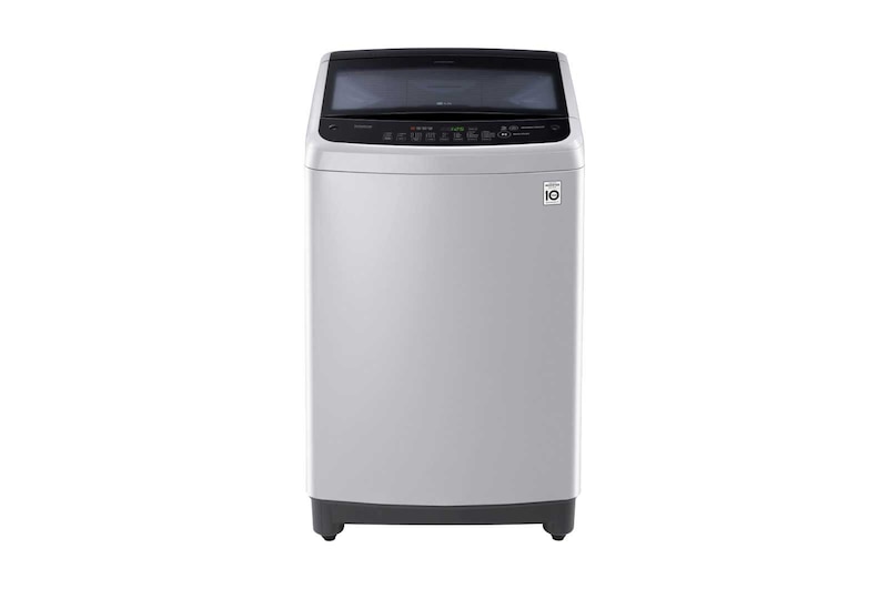 Vista frontal de Lavadora LG Motor Smart Inverter, Smart Motion+Turbo Drum™, Pre-lavado+Normal, Carga Superior, 20lbs/9kg, color Gris WT9DSBP