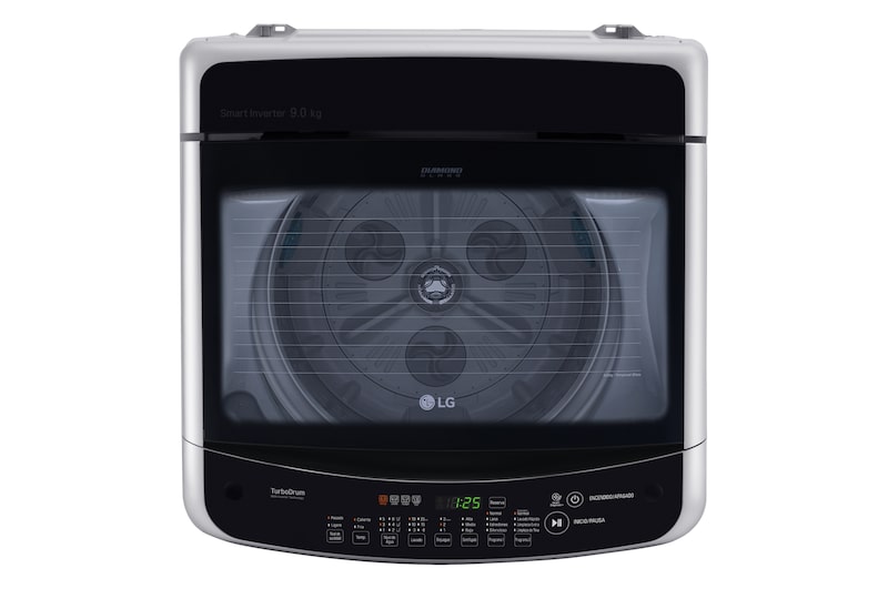 LG Lavadora LG Motor Smart Inverter, Smart Motion+Turbo Drum™, Pre-lavado+Normal, Carga Superior, 20lbs/9kg, color Gris, WT9DSBP