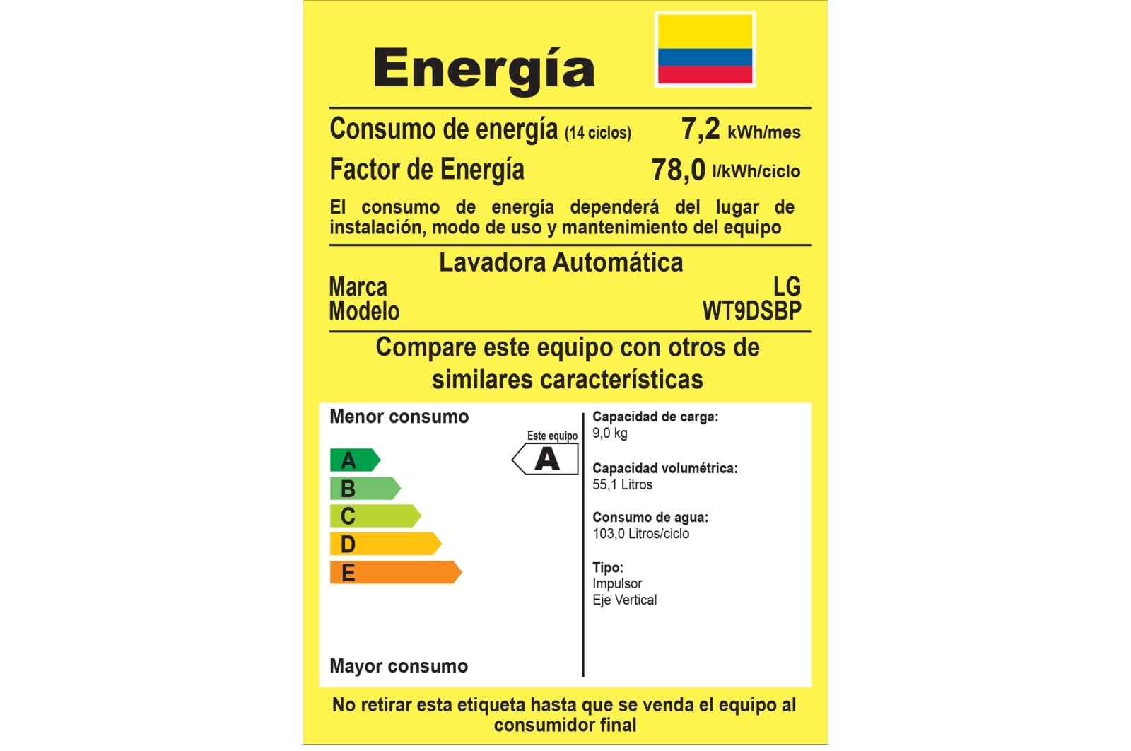 LG Lavadora LG Motor Smart Inverter, Smart Motion+Turbo Drum™, Pre-lavado+Normal, Carga Superior, 20lbs/9kg, color Gris, WT9DSBP