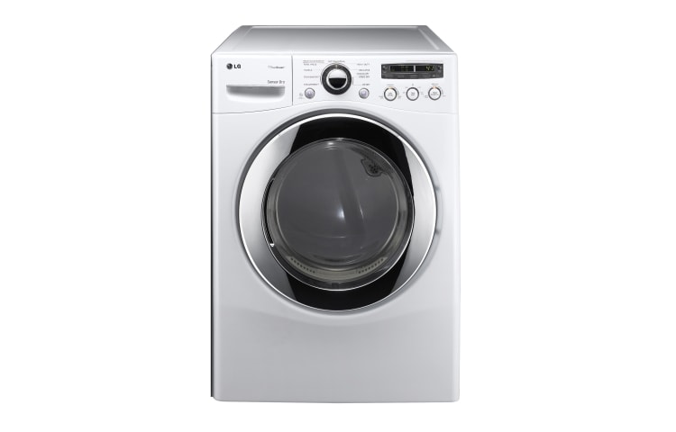 Vista frontal de Secadora a gas 16kg/35Lbs, Smart Diagnosis, Sensor de secado, 9 programas, funcion vapor, Color Blanco, La pareja de WM2650HVA(Next III) DLGX2651W