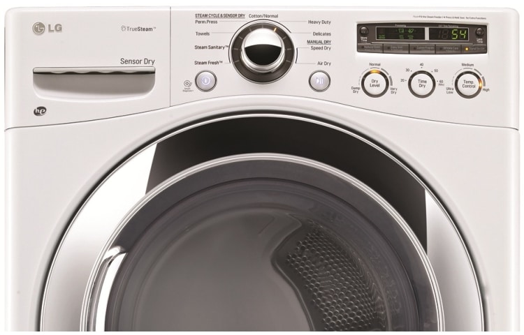 LG Secadora a Gas 40lbs/18kg, Gran Capacidad, ciclos con vapor, Sensor de Secado, Color Blanco, DLGX3251W