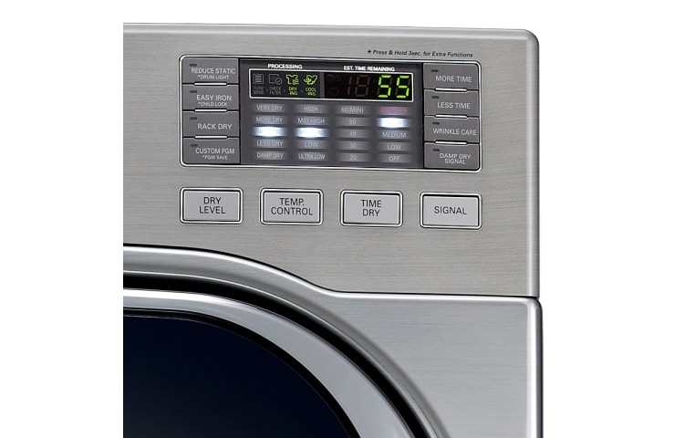 LG Secadora a gas, 20kg/44Lbs, Smart Diagnosis, Sensor de secado, función Vapor, Color VCM, La pareja de WM4070HVA (Titan), DLGX4071V