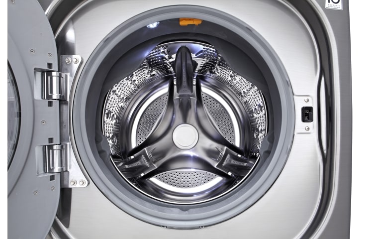 LG Lavadora/secadora 20kg/44lbs 6 Motion, Inverter Direct Drive, Smart Diagnosis, Turbo Wash , Función Vapor, Color Acero Inoxidable, 14 programas lavado, 10 opciones (Titan), WD4370HVA