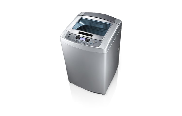 Vista frontal de Lavadora Spirit Carga Superior, 12Kg/26Lbs, Turbo Drum, Limpieza Inteligente, color Silver WF-T1103TP