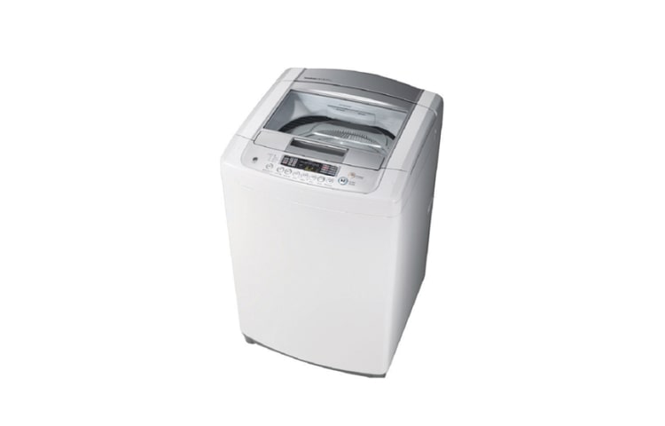 Vista frontal de Lavadora Spirit Pro Carga Superior, 11Kg/25Lbs, Turbo Drum, Tapa en vidrio, color Blanco WF-T1107TP