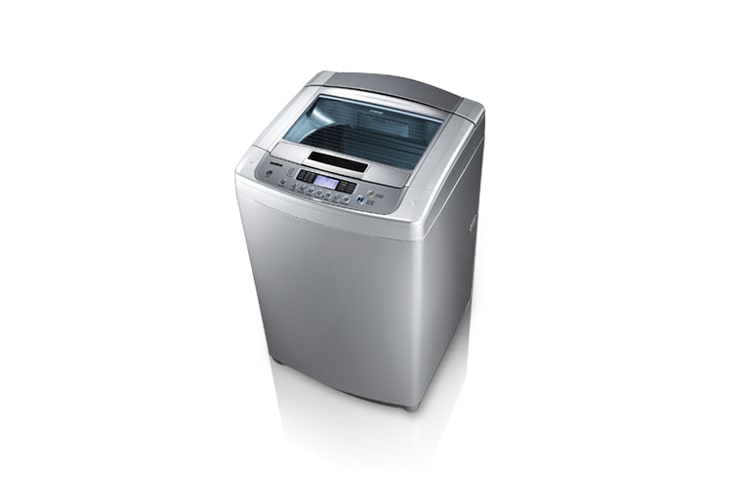 Vista frontal de Lavadora Spirit Carga Superior, 15Kg/33Lbs, Turbo Drum, Limpieza Inteligente, color Silver WF-T1503TP