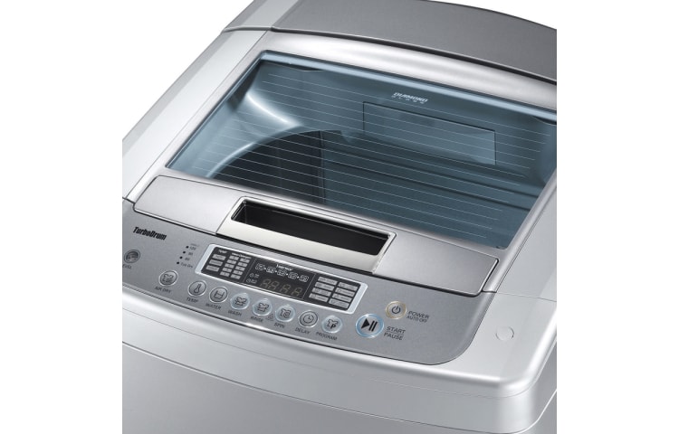 LG Lavadora Spirit Carga Superior, 15Kg/33Lbs, Turbo Drum, Limpieza Inteligente, color Silver, WF-T1503TP