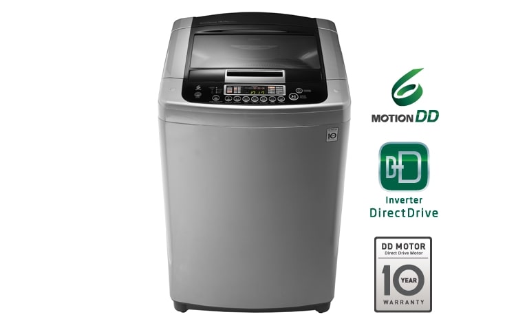 Vista frontal de LAVADORA SPIRIT DDD, 12KG/26LBS, DD MOTOR, 6MOTION, SMART DRUM, LIMPIEZA INTELIGENTE (I-SENSOR), COLOR SILVER WFS1258EPD