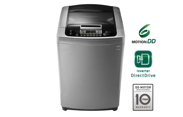 Vista frontal de LAVADORA SPIRIT DDD, 13KG/29LBS, DD MOTOR, 6MOTION, SMART DRUM, LIMPIEZA INTELIGENTE (I-SENSOR), COLOR SILVER WFS1358EPD