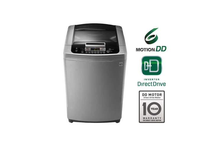 Vista frontal de Lavadora Spirit DDD Carga Superior , 16Kg/35Lbs, 6Motion, color Silver WFS1658EKD