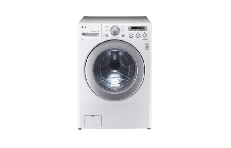 Vista frontal de Lavadora carga frontal, 6MotionDD, 35lbs/16kg, color blanco WM2250CW