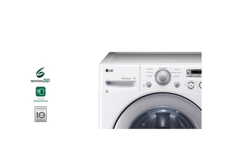LG Lavadora carga frontal, 6MotionDD, 35lbs/16kg, color blanco, WM2250CW