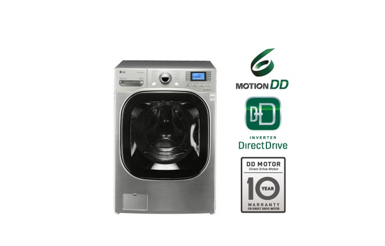 Vista frontal de Lavadora Titan1, Carga Frontal, 18Kg/40Lbs de capacidad, 6Motion, Color Acero Inoxidable WM3875HVCA
