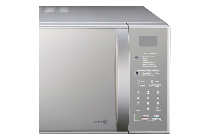 LG HORNO CON CAPACIDAD 0.8 PIES, POTENCIA 1100W EN MICROONDAS Y 1000W EN DORADOR, SISTEMA INTELO WAVE PARA COCCIÓN UNIFORME, MH0843BS