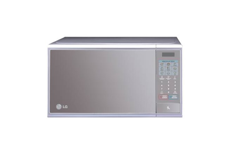 LG Horno microondas Sencillo, capacidad 1,1 pies3, 1000W de potencia, Color Silver acabado tipo espejo , sistema Intelo Wave para cocción uniforme., MS1140S