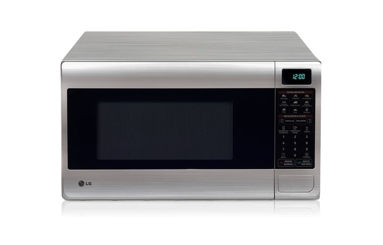 Vista frontal de Horno microondas sencillo, capacidad 1.1 pies3 , 1000W de potencia, con inicio rápido y sistema Intelo Wave para cocción uniforme MS1147X