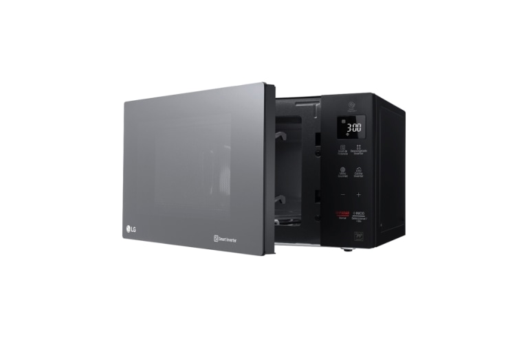 Vista frontal derecha puerta abierta Horno Microondas MS1536GIR NeoChef™