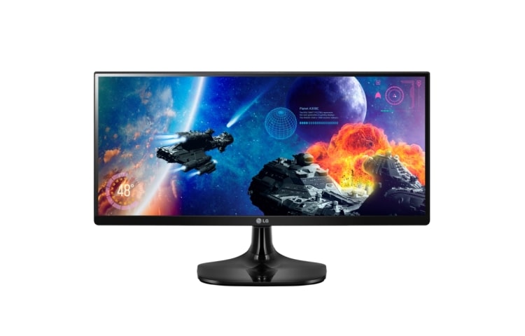 Vista frontal de Monitor 21:9, Monitor Panel IPS, Monitor para video juegos, Monitor para PC 25UM57