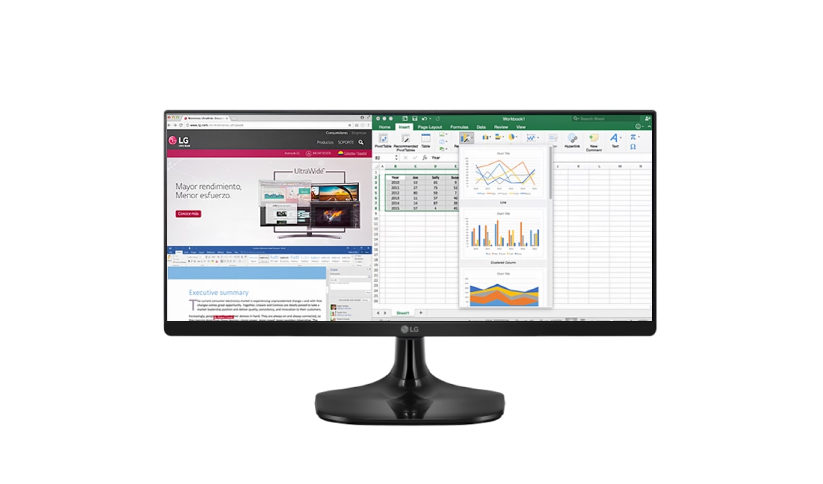 Vista frontal de Monitor Ultrawide™ 25&#34; 21:9 FHD 25UM58