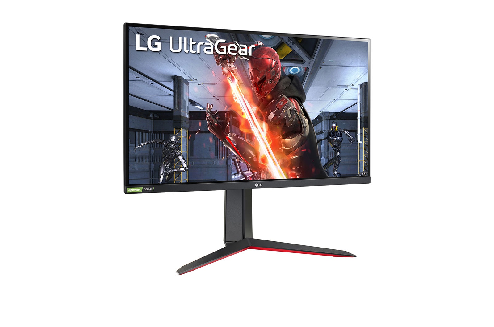 LG 27” UltraGear™ Full HD IPS 1ms (GtG) Gaming Monitor con NVIDIA® Compatible G-SYNC®, 27GN65R-B
