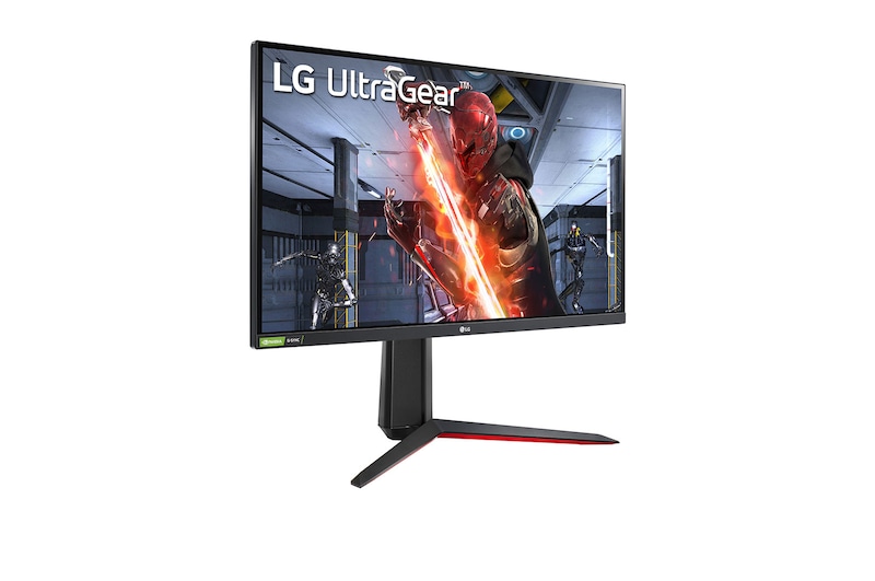 LG 27” UltraGear™ Full HD IPS 1ms (GtG) Gaming Monitor con NVIDIA® Compatible G-SYNC®, 27GN65R-B