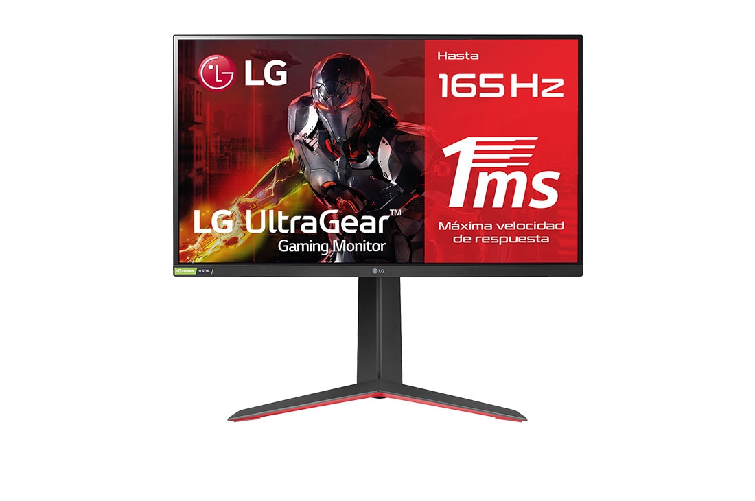 LG 27GL850-B - Monitor gaming LG UltraGear (Panel IPS:2560x1440px, 16:9, 400 cd/m2, 1000:1, 165Hz, 1ms); entradas: DP x1, HDMI x2, USB-A x3; G-Sync Compatible, FreeSync™ Premium, 27GL850-B