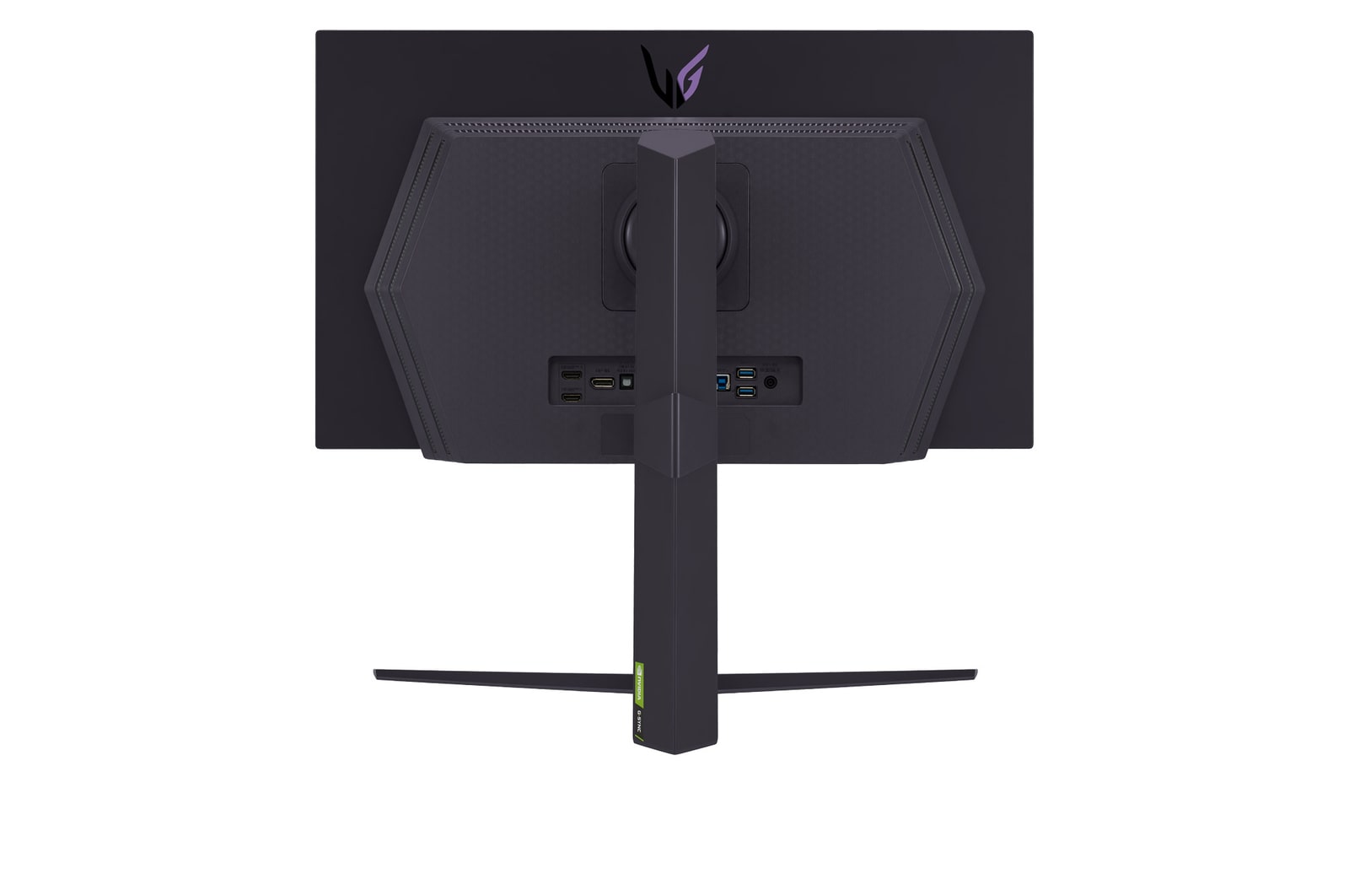 back view with monitor height moving down with lights off