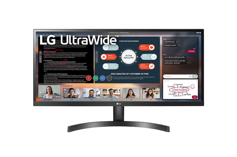 LG Monitor IPS FHD de 29 Pulgadas UltraWide con Multitasking y HDR 10, 29WL500-B